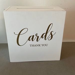 White wedding card box